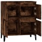 vidaXL Aparador madera contrachapada color roble ahumado 60x35x70 cm vidaXL Aparador madera contrachapada color roble ahumado 60x35x70 cm