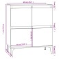 vidaXL Aparador madera contrachapada color roble ahumado 60x35x70 cm vidaXL Aparador madera contrachapada color roble ahumado 60x35x70 cm