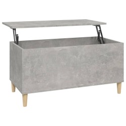 vidaXL Mesa de centro madera contrachapada gris hormigón 90x44,5x45 cm