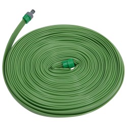 vidaXL Manguera de riego 3 tubos PVC verde 7,5 m