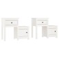 vidaXL Mesitas de noche 2 uds madera de pino blanco 79,5x38x65,5 cm vidaXL Mesitas de noche 2 uds madera de pino blanco 79,5x38x65,5 cm