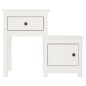 vidaXL Mesitas de noche 2 uds madera de pino blanco 79,5x38x65,5 cm vidaXL Mesitas de noche 2 uds madera de pino blanco 79,5x38x65,5 cm