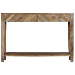 vidaXL Mesa consola de madera maciza de mango 118x30x80 cm