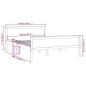vidaXL Estructura de cama madera maciza pino marrón miel 140x200 cm