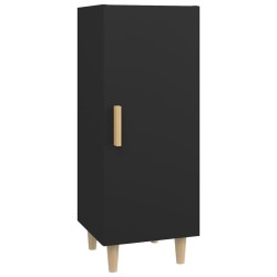 vidaXL Aparador de madera contrachapada negro 34,5x34x90 cm