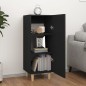 vidaXL Aparador de madera contrachapada negro 34,5x34x90 cm vidaXL Aparador de madera contrachapada negro 34,5x34x90 cm