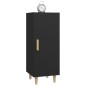 vidaXL Aparador de madera contrachapada negro 34,5x34x90 cm vidaXL Aparador de madera contrachapada negro 34,5x34x90 cm