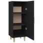 vidaXL Aparador de madera contrachapada negro 34,5x34x90 cm vidaXL Aparador de madera contrachapada negro 34,5x34x90 cm