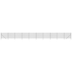 vidaXL Cerca de alambre de acero galvanizado gris antracita 1,6x25 m