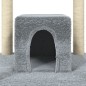 vidaXL Rascador para gatos con postes de sisal gris claro 174 cm