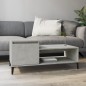 vidaXL Mesa de centro madera contrachapada gris hormigón 100x50x45 cm
