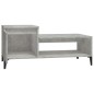 vidaXL Mesa de centro madera contrachapada gris hormigón 100x50x45 cm