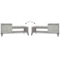 vidaXL Mesa de centro madera contrachapada gris hormigón 100x50x45 cm