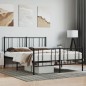 vidaXL Estructura de cama cabecero y pie de cama metal negro 120x200cm vidaXL Estructura de cama cabecero y pie de cama metal negro 120x200cm