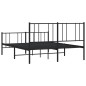 vidaXL Estructura de cama cabecero y pie de cama metal negro 120x200cm vidaXL Estructura de cama cabecero y pie de cama metal negro 120x200cm