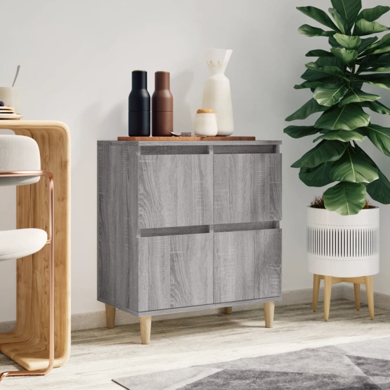 vidaXL Aparador de madera contrachapada gris Sonoma 60x35x70 cm vidaXL Aparador de madera contrachapada gris Sonoma 60x35x70 cm