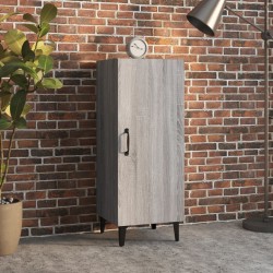 vidaXL Aparador de madera contrachapada gris Sonoma 34,5x34x90 cm