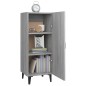 vidaXL Aparador de madera contrachapada gris Sonoma 34,5x34x90 cm vidaXL Aparador de madera contrachapada gris Sonoma 34,5x34x90 cm
