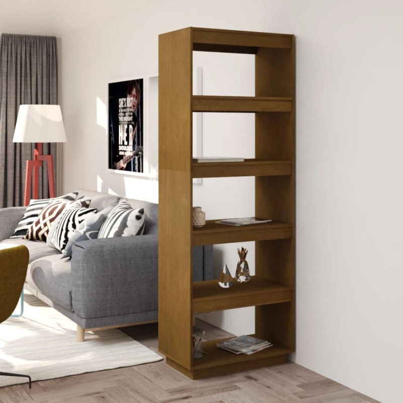 vidaXL Estantería/divisor de espacios madera pino marrón 60x35x167 cm vidaXL Estantería/divisor de espacios madera pino marrón 60x35x167 cm