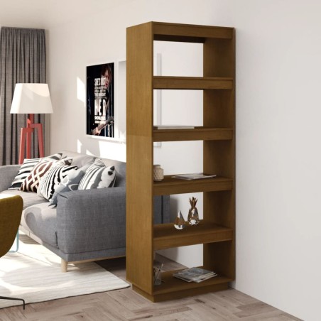 vidaXL Estantería/divisor de espacios madera pino marrón 60x35x167 cm