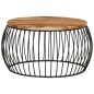 vidaXL Mesa de centro de madera maciza de acacia Ø68 cm
