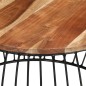 vidaXL Mesa de centro de madera maciza de acacia Ø68 cm