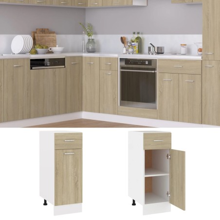 vidaXL Armario inferior madera ingeniería roble 30x46x81,5 cm