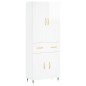 vidaXL Aparador alto madera contrachapada blanco brillo 69,5x34x180 cm vidaXL Aparador alto madera contrachapada blanco brillo 69,5x34x180 cm