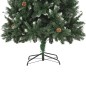 vidaXL Árbol de Navidad artificial con piñas y brillo blanco 210 cm vidaXL Árbol de Navidad artificial con piñas y brillo blanco 210 cm