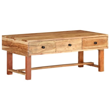 vidaXL Mesa de centro madera maciza de acacia 100x50x40 cm