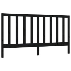 vidaXL Cabecero de cama madera maciza de pino negro 206x4x100 cm