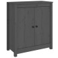 vidaXL Aparador 2 uds de madera maciza de pino gris 70x35x80 cm