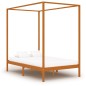vidaXL Cama con dosel de madera maciza de pino marrón miel 120x200 cm vidaXL Cama con dosel de madera maciza de pino marrón miel 120x200 cm