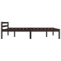 vidaXL Estructura de cama madera maciza pino marrón oscuro 140x200 cm vidaXL Estructura de cama madera maciza pino marrón oscuro 140x200 cm