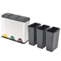 vidaXL Cubo de reciclaje y basura con pedal acero inoxidable 54 L vidaXL Cubo de reciclaje y basura con pedal acero inoxidable 54 L
