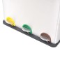 vidaXL Cubo de reciclaje y basura con pedal acero inoxidable 54 L vidaXL Cubo de reciclaje y basura con pedal acero inoxidable 54 L