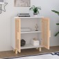 vidaXL Aparador blanco madera pino maciza y ratán natural 60x30x70 cm vidaXL Aparador blanco madera pino maciza y ratán natural 60x30x70 cm