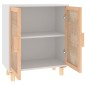vidaXL Aparador blanco madera pino maciza y ratán natural 60x30x70 cm vidaXL Aparador blanco madera pino maciza y ratán natural 60x30x70 cm