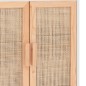 vidaXL Aparador blanco madera pino maciza y ratán natural 60x30x70 cm vidaXL Aparador blanco madera pino maciza y ratán natural 60x30x70 cm