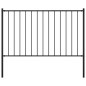 vidaXL Panel valla y postes acero recubrimiento polvo negro 1,7x0,75 m vidaXL Panel valla y postes acero recubrimiento polvo negro 1,7x0,75 m