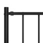 vidaXL Panel valla y postes acero recubrimiento polvo negro 1,7x0,75 m vidaXL Panel valla y postes acero recubrimiento polvo negro 1,7x0,75 m