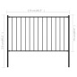 vidaXL Panel valla y postes acero recubrimiento polvo negro 1,7x0,75 m vidaXL Panel valla y postes acero recubrimiento polvo negro 1,7x0,75 m