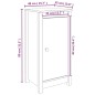 vidaXL Aparador de madera maciza de pino 40x35x80 cm
