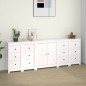 vidaXL Aparador de madera maciza de pino blanco 230 x 35 x 80 cm vidaXL Aparador de madera maciza de pino blanco 230 x 35 x 80 cm