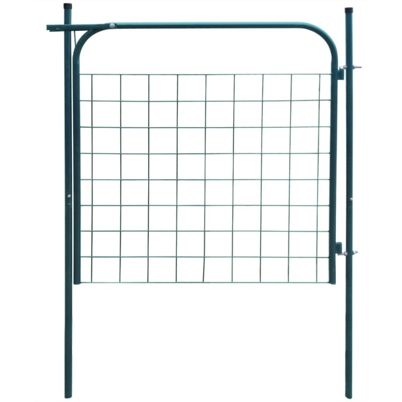 vidaXL Puerta de valla de jardín 100x100 cm verde