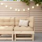 vidaXL Sofá esquinero con cojines madera maciza de pino vidaXL Sofá esquinero con cojines madera maciza de pino