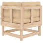 vidaXL Sofá esquinero con cojines madera maciza de pino vidaXL Sofá esquinero con cojines madera maciza de pino