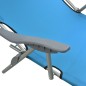 vidaXL Tumbona de jardín con toldo acero azul vidaXL Tumbona de jardín con toldo acero azul