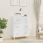 vidaXL Aparador de madera contrachapada blanco brillante 70x34x90 cm vidaXL Aparador de madera contrachapada blanco brillante 70x34x90 cm