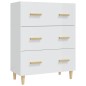 vidaXL Aparador de madera contrachapada blanco brillante 70x34x90 cm vidaXL Aparador de madera contrachapada blanco brillante 70x34x90 cm